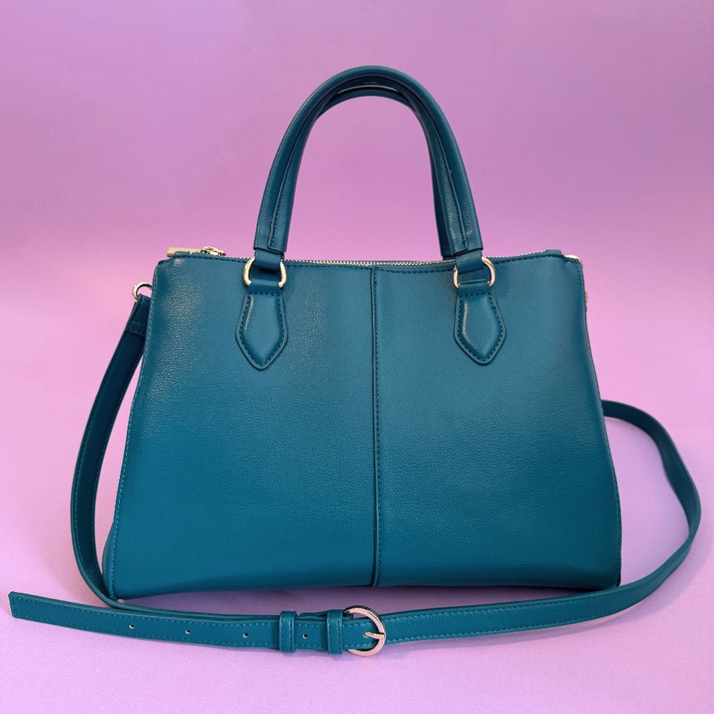 On 34th Robbinn Medium Satchel Handbag in Deep Lagoon (Teal)